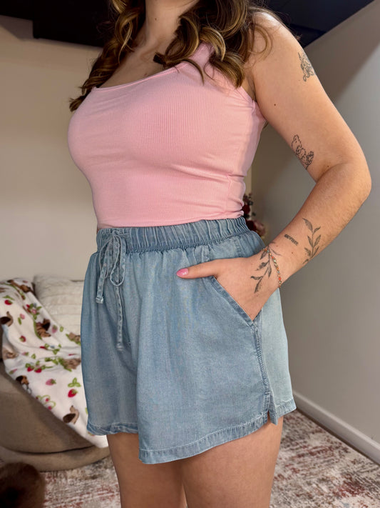 Lyocell Drawstring Shorts – Lightweight Summer Shorts