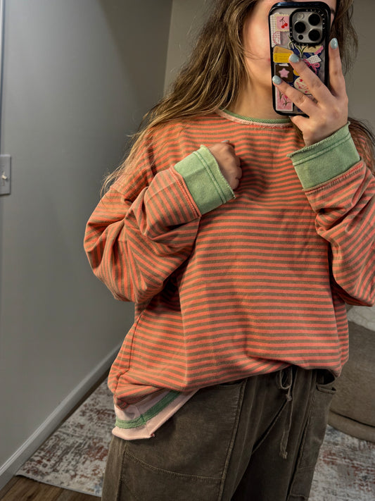 Savannah Striped Long Sleeve Shirt