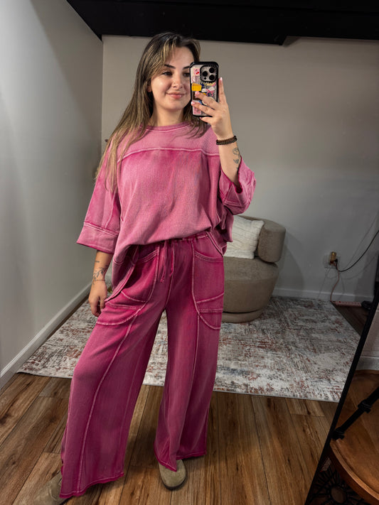 Mickey Washed Terry Knit Top