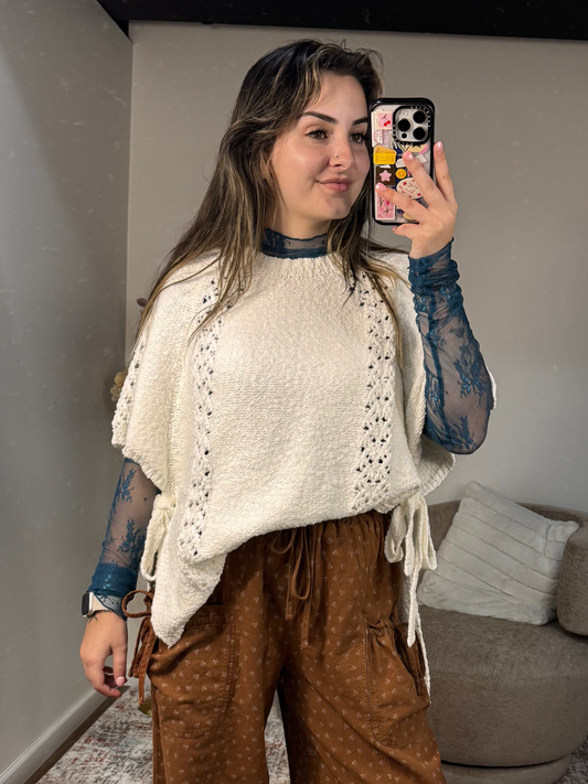 boho floral brown drawstring tie pants