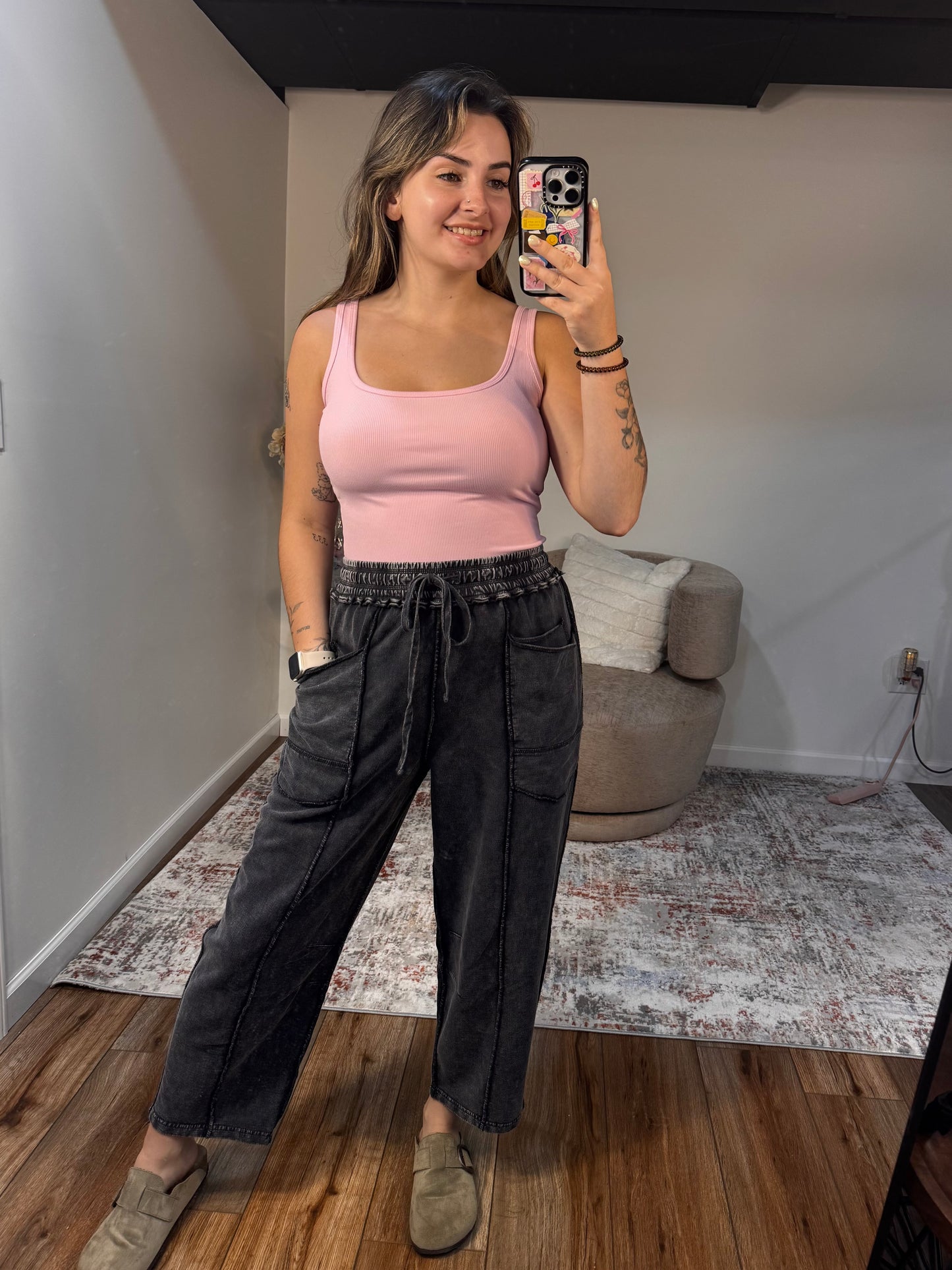 Kendall Square Neck Ribbed Tank Top (multiple colors)