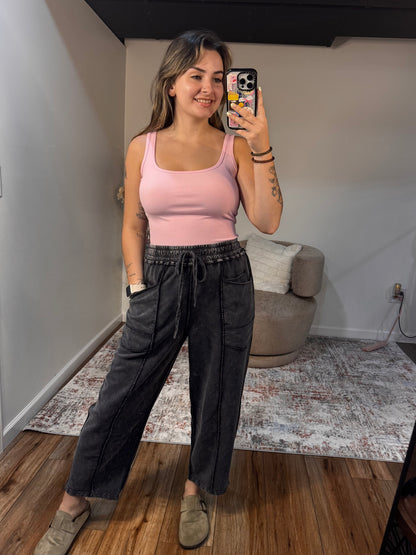 Kendall Square Neck Ribbed Tank Top (multiple colors)