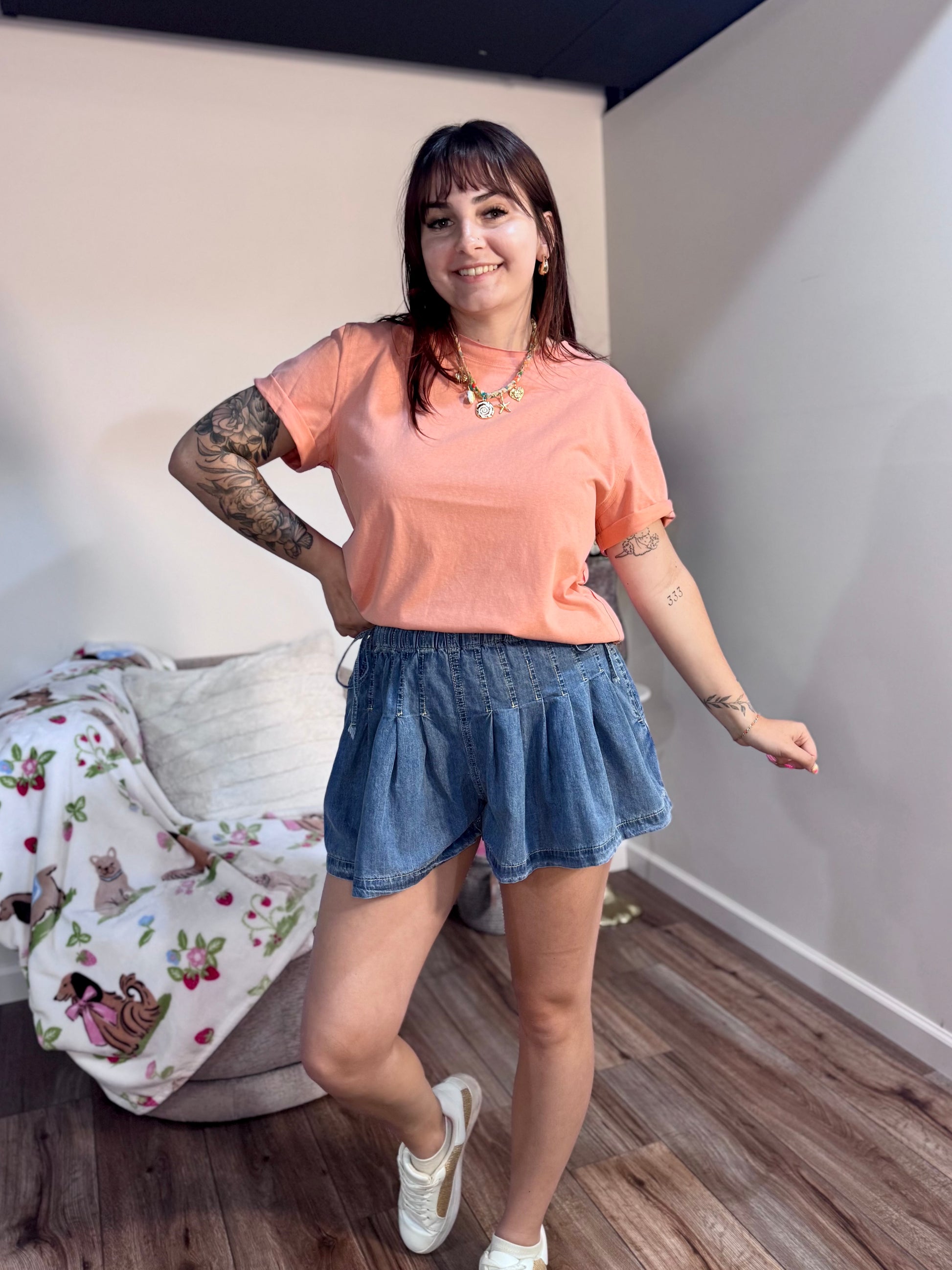 comfortable everyday tshirt for women coral