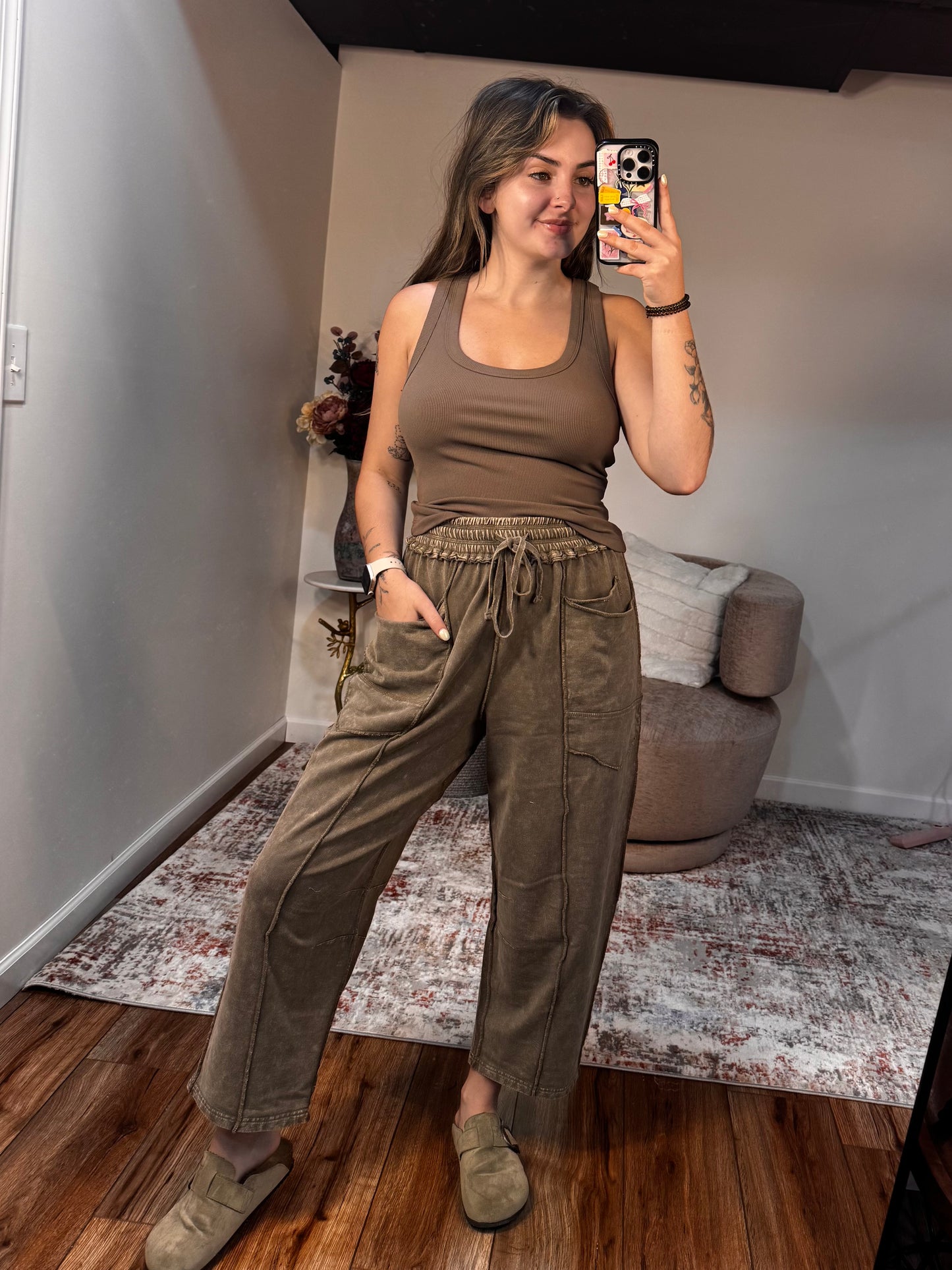 Java Keyhole Ribbed Racerback Tank