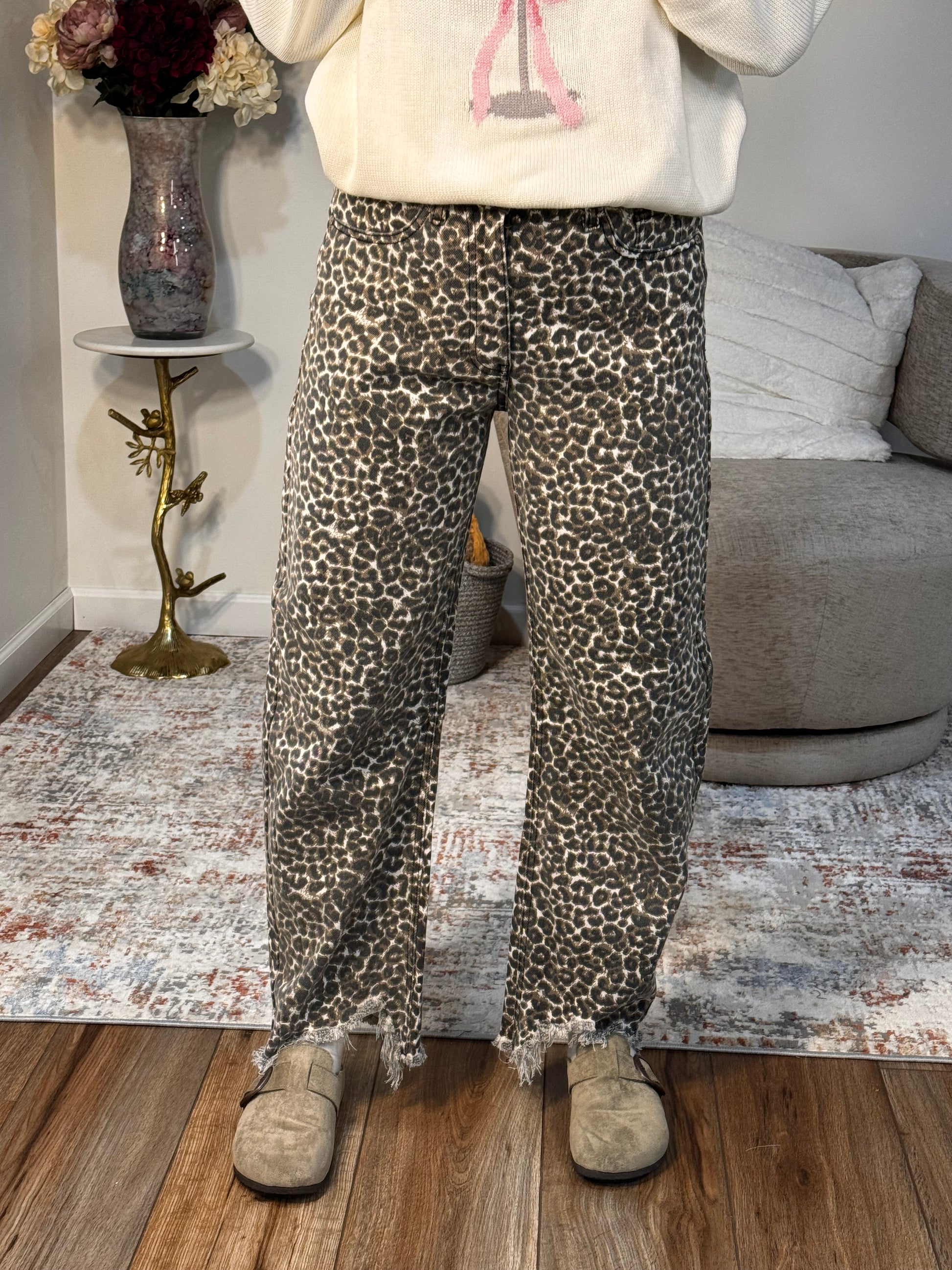 Leopard print pants 