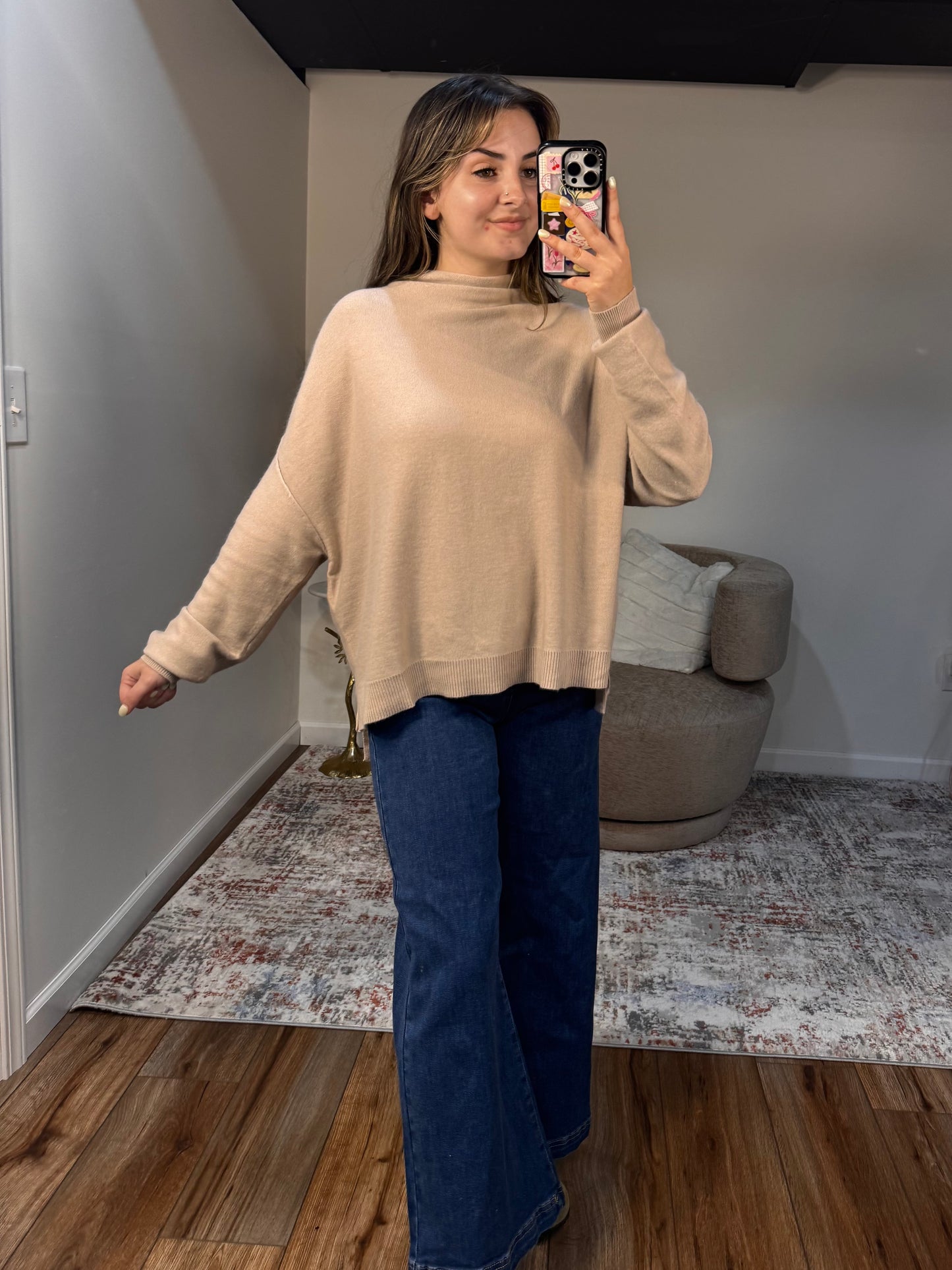 Meredith Oversized Slouch Neck Knit Sweater (multiple colors)