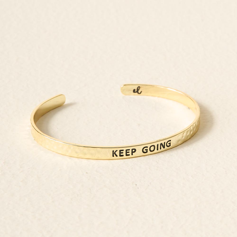 "Keep Going" Little Reminders Cuff Bracelet