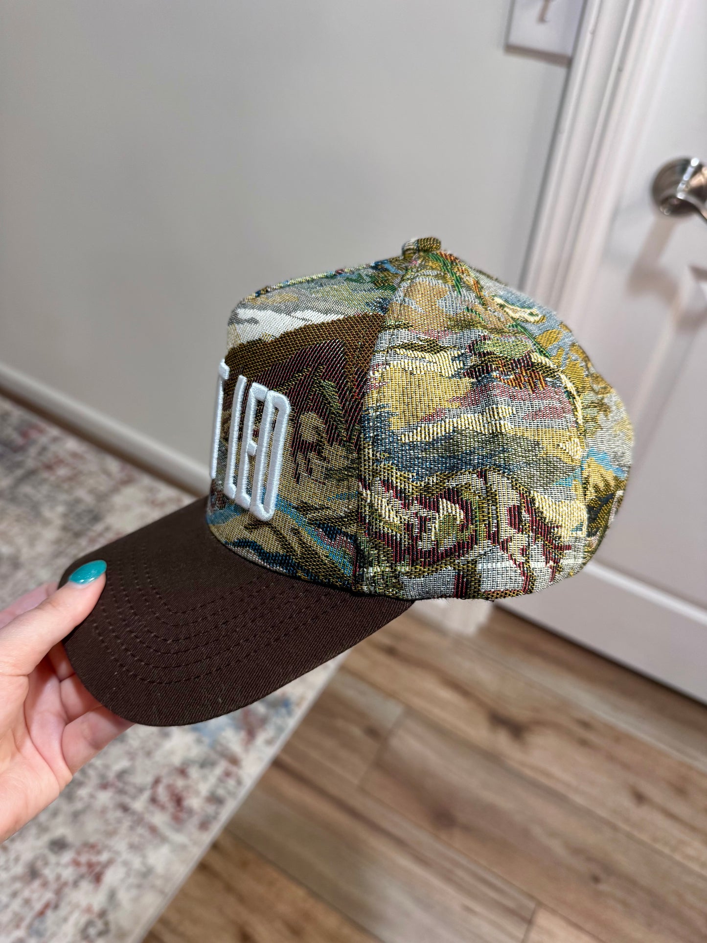 'Spirit Led' embroidered jacquard faith-based trucker hat