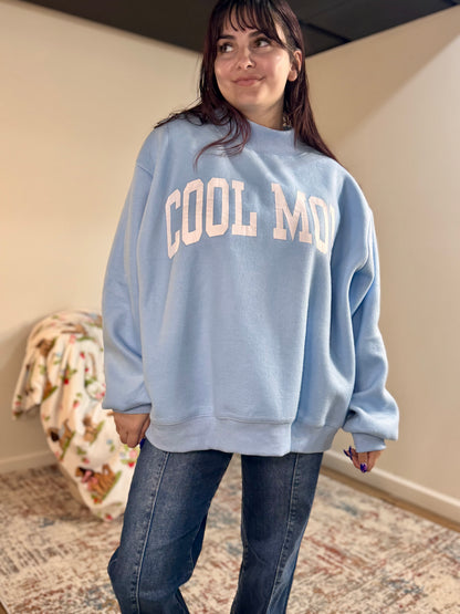 'MOTHER & COOL MOM' Reversible Mockneck Sweatshirt