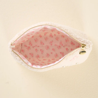 Teddy Pouch - Bows Pink