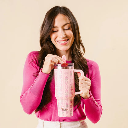 40 oz Lifestyle Flip Straw Tumbler - Oh So Fancy Pink