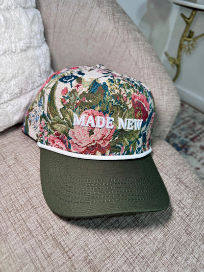 'Made New' embroidered jacquard faith-based trucker hat