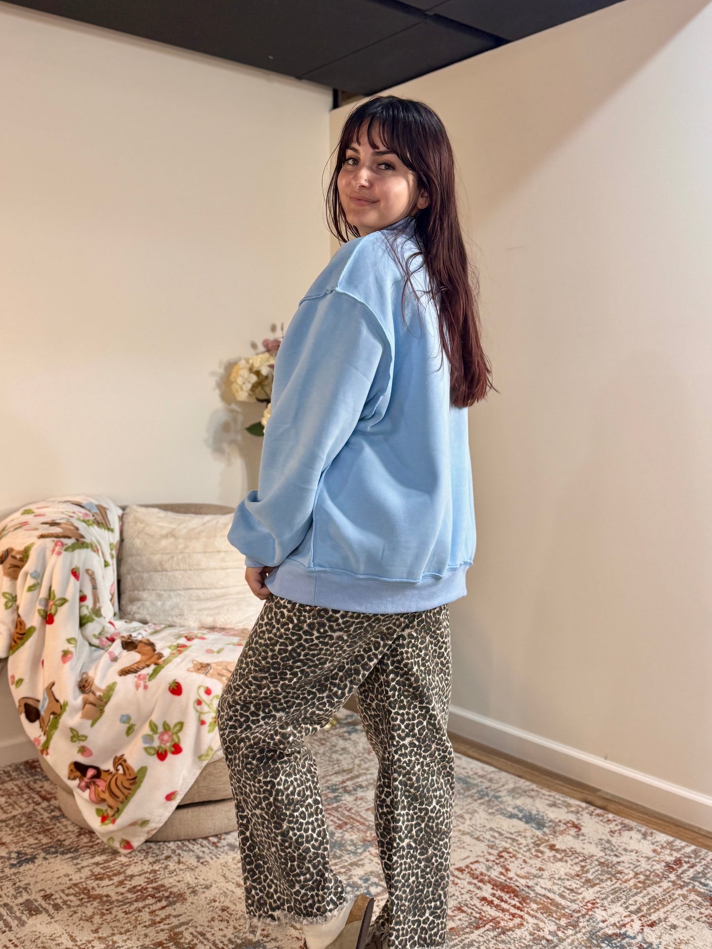 'MOTHER & COOL MOM' Reversible Mockneck Sweatshirt