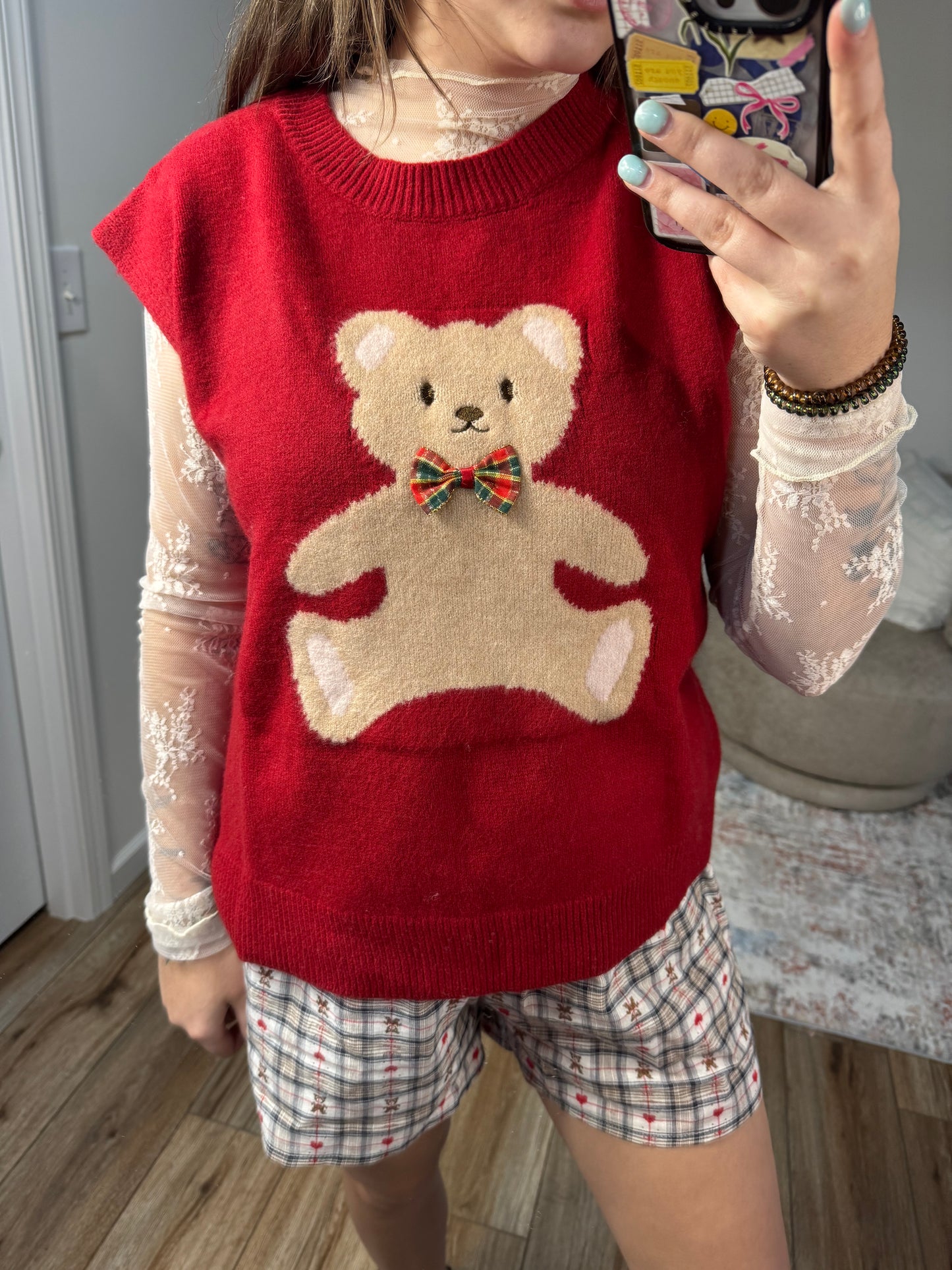Charlotte Teddy Bow Sweater Vest
