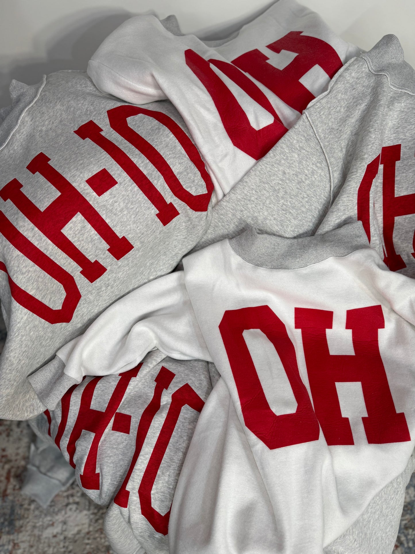 'OH-IO' & OH Reversible Mock Neck Sweatshirt