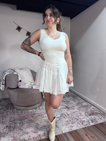 white casual graduation bridal mini dress drop waist concert outfit