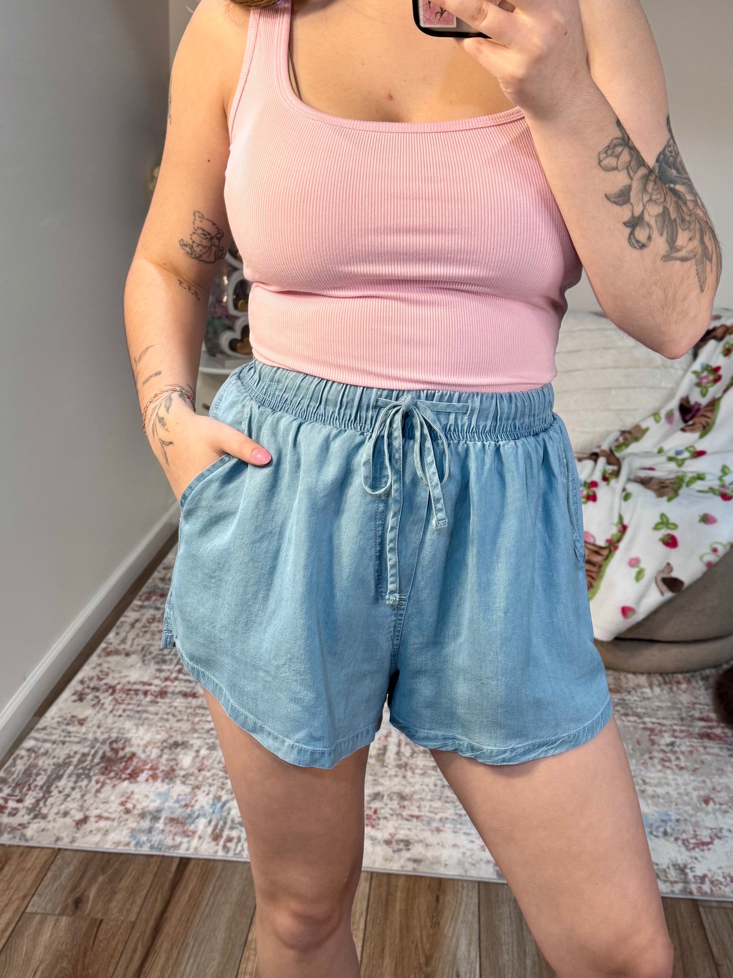 Lyocell Drawstring Shorts – Lightweight Summer Shorts