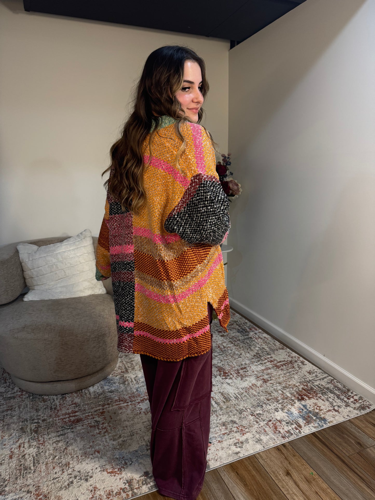 Kimmy Oversized Colorblock Cardigan