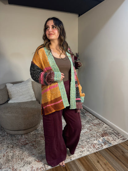 Kimmy Oversized Colorblock Cardigan