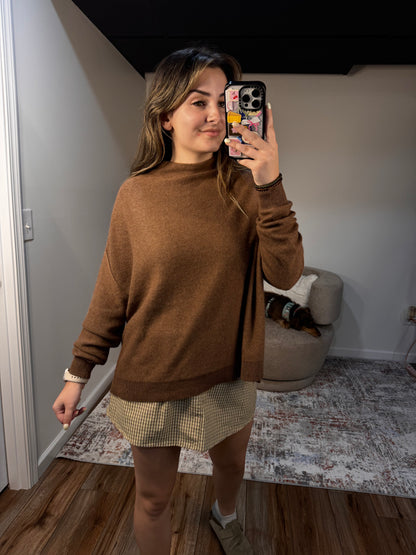 Meredith Oversized Slouch Neck Knit Sweater (multiple colors)