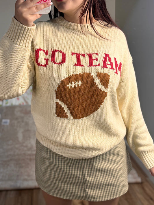 "Go Team" Football Graphic Sweater