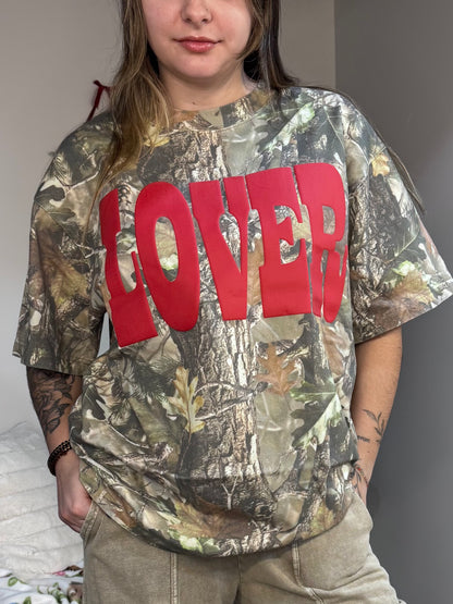 "lover" camo realtree comfort colors tshirt