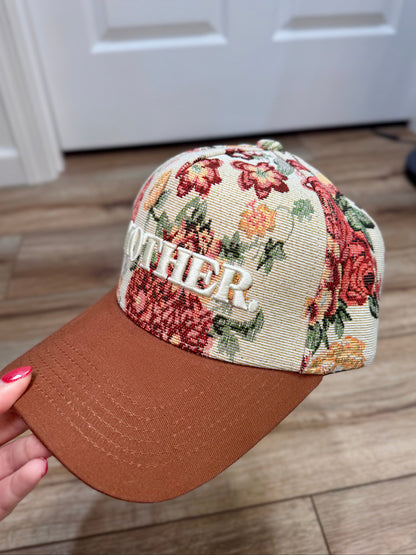 Jacquard embroidered trucker hat "mother."