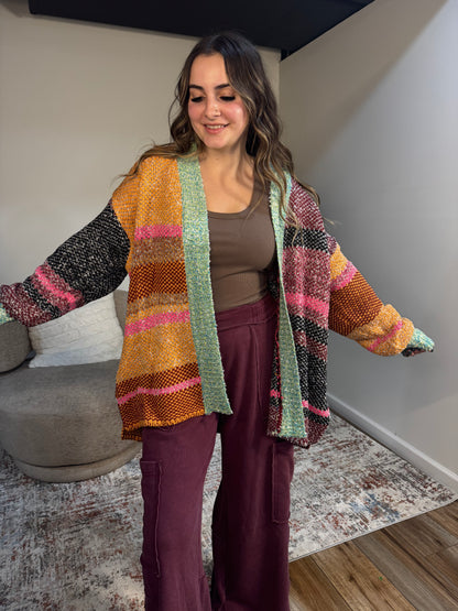 Kimmy Oversized Colorblock Cardigan