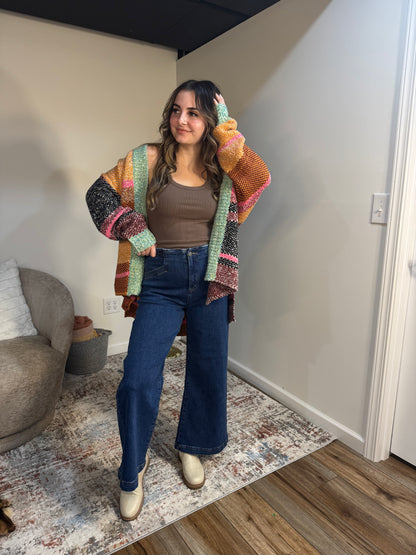 Kimmy Oversized Colorblock Cardigan