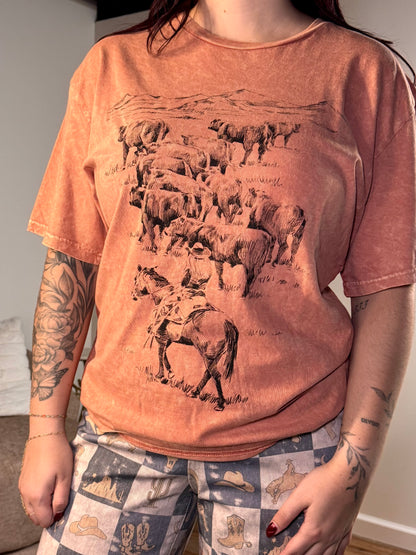 Ranch Life Graphic Tee, Burnt Orange