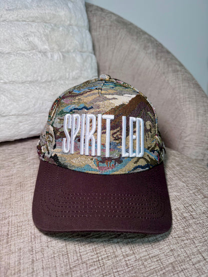 'Spirit Led' embroidered jacquard faith-based trucker hat