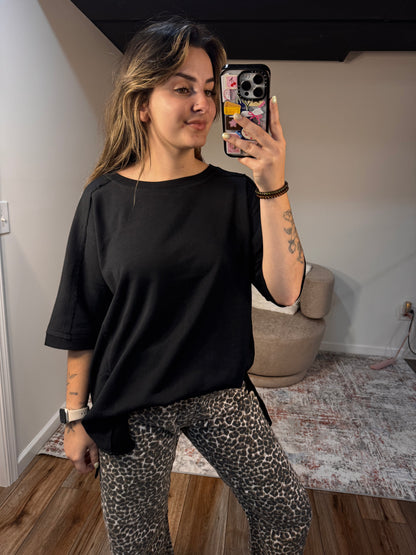 Wren French Terry Dolman Sleeve Top