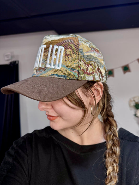 'Spirit Led' embroidered jacquard faith-based trucker hat