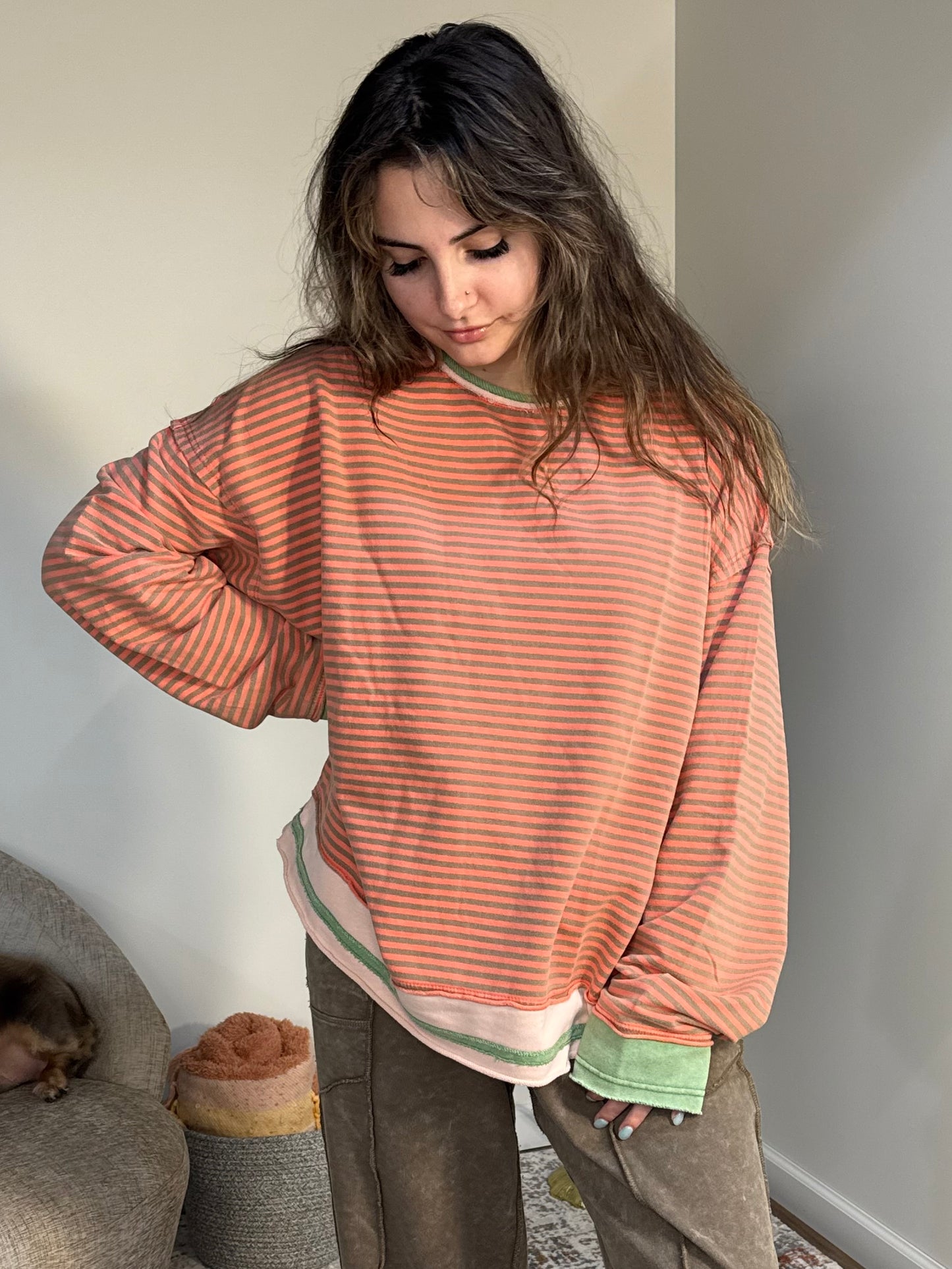 Savannah Striped Long Sleeve Shirt