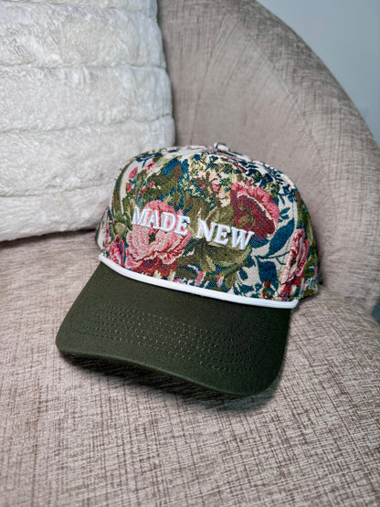 'Made New' embroidered jacquard faith-based trucker hat