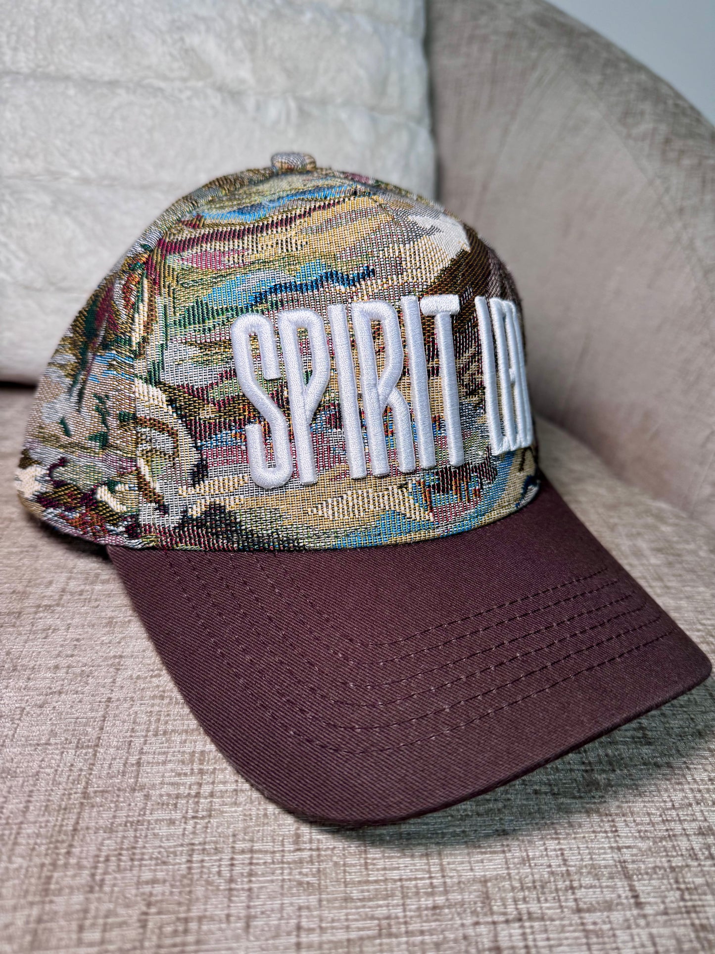 'Spirit Led' embroidered jacquard faith-based trucker hat