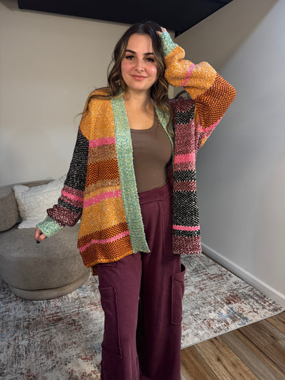 Kimmy Oversized Colorblock Cardigan