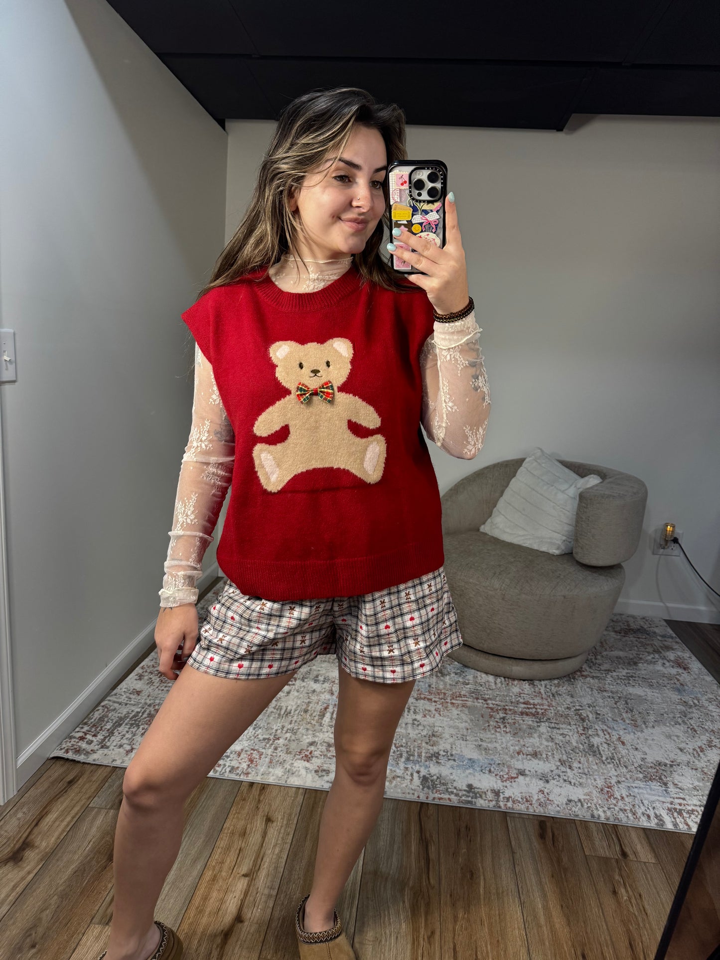 Charlotte Teddy Bow Sweater Vest