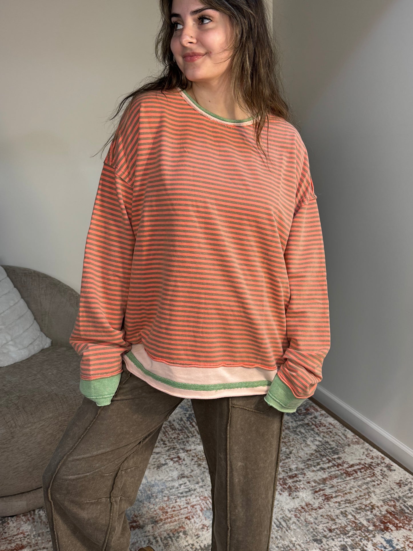 Savannah Striped Long Sleeve Shirt