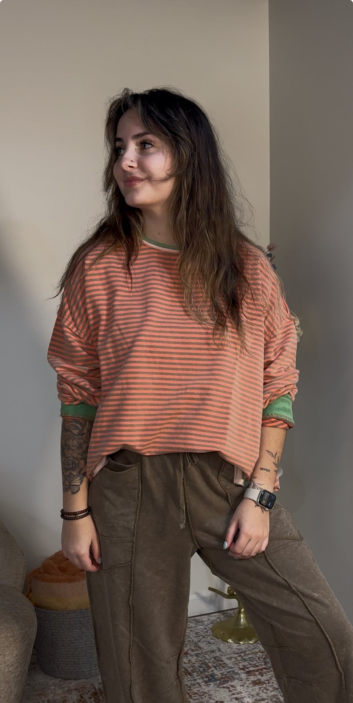 Savannah Striped Long Sleeve Shirt