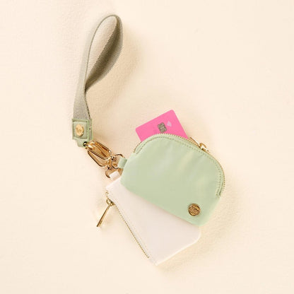 Dynamic Duo Pouch Wristlet - Sage