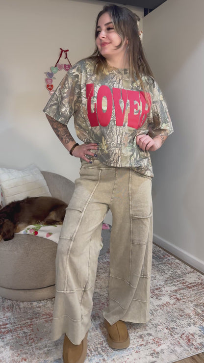 LOVER Camo Western Boxy T-shirt