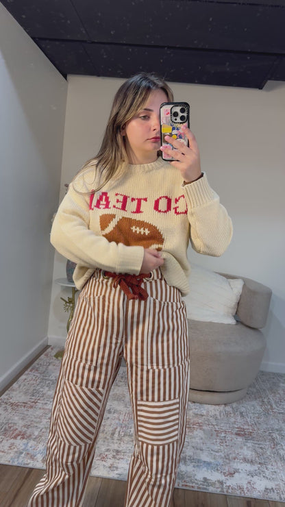 "Go Team" Football Graphic Sweater