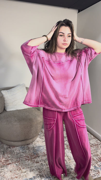 Mickey Washed Terry Knit Top