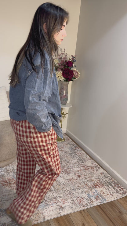 Sydney Cotton Plaid Pants