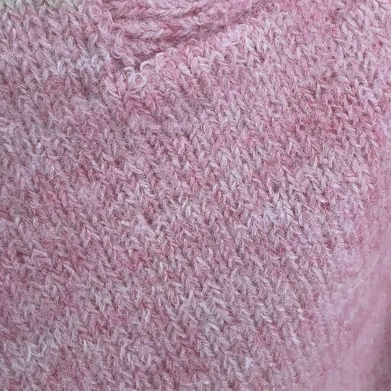 pink and brown Striped Rugby Sweater