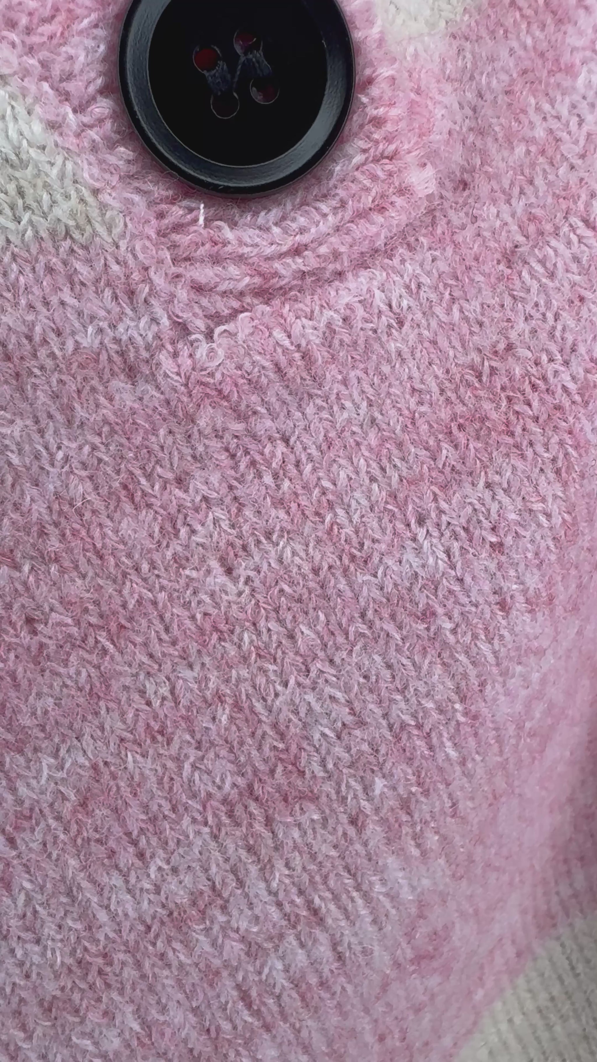 pink and brown Striped Rugby Sweater