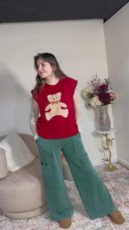Charlotte Teddy Bow Sweater Vest