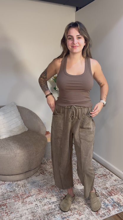 Java Keyhole Ribbed Racerback Tank