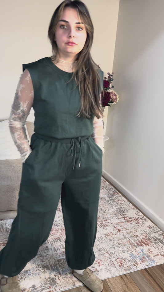 Nikki Sleeveless Drawstring Waist Jumpsuit